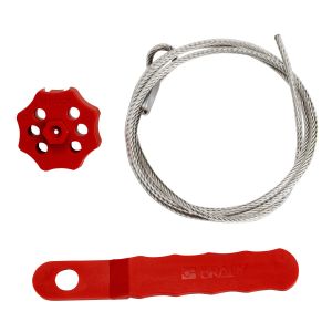 Extra Secure Spin Lockout with 1.5 m Cable and Tool-Red