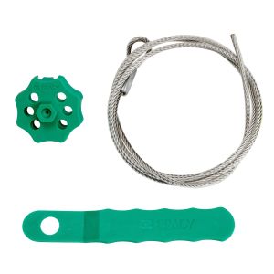 Extra Secure Spin Lockout with 1.5 m Cable and Tool-Green