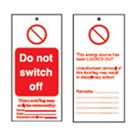 DO NOT SWITCH OFF Tagout: Warning Tag (small)