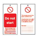 DO NOT START Tagout: Warning Tag