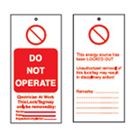 DO NOT OPERATE E.D Tagout: Warning Tag