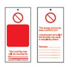 YOUR TEXT PROH. RED Tagout: Warning Tag