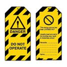 DANGER DO NOT OPERATE Tagout: Warning Tag