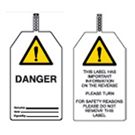 DANGER  Tagout: Warning Tag