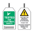 TESTED ELEC. SAFETY  Tagout: Warning Tag