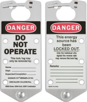 Labelled Group Lockout Hasps - Silver (Pack of 5)