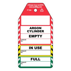 Argon Cylinder 3 part tag (Pack of 50)