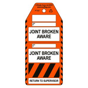 Joint Broken Aware 2 part tag (Pack of 50)