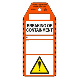 Breaking of Containment tag (Pack of 50)