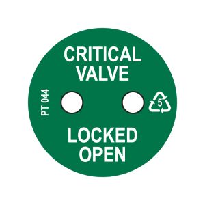 Critical Valve Locked OPEN tag (Pack of 50)