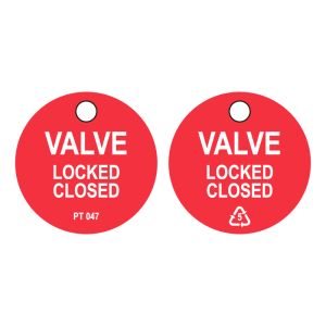 Valve Locked CLOSED tag (Pack of 50)