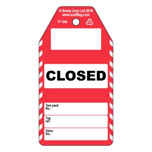 CLOSED (valve) information tag (Pack of 50)