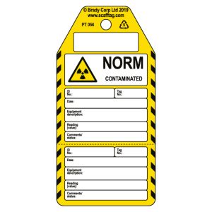 Norm Contaminated 2 part tag (Pack of 50)