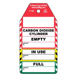 Carbon Dioxide Cylinder 3 part tag (Pack of 50)