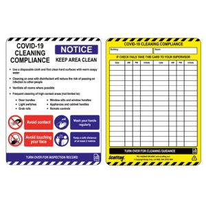 Covid-19 Cleaning Compliance Tag Single Insert