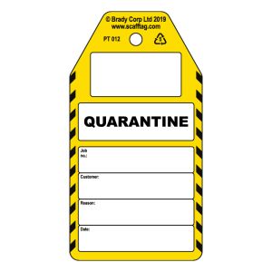 Quarantine tag (Pack of 50)