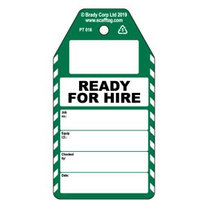 Ready for Hire tag (Pack of 50)