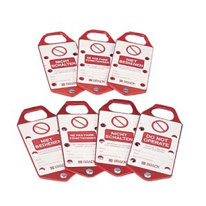 Labeled Safety Lockout Hasps (Dutch) (Pack of 5)